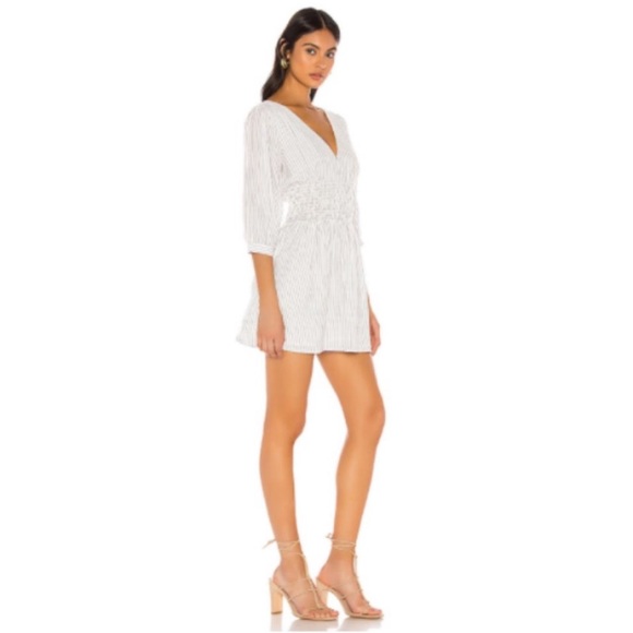 CLEOBELLA Sadie Striped Mini Dress in Ivory Medium - Picture 9 of 15